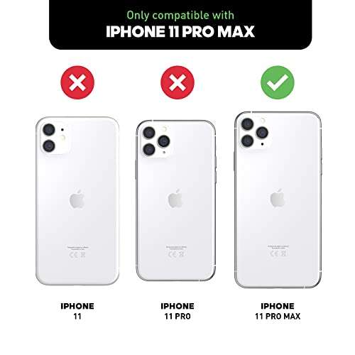 ADIDAS Sports Black Cell-Phone Case for iPhone 11 Pro Max, Drop-Resistant Hand-Grip Phone Cover with Strap 2