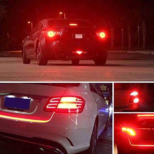 X AUTOHAUX 2pcs 3157 21 2835-Surface Mount Device-LED Red Car Light Tail Bulbs Brake Stop Backup Reverse Lamp Projector Lens 6