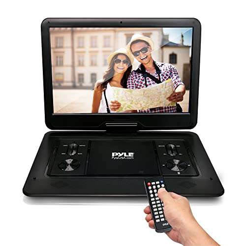 Pyle 17.9” Portable DVD Player, With 15" Swivel Adjustable Display Screen, USB/SD Card Memory Readers, Long Lasting Built-in Rechargeable Battery, Stereo Sound with Remote. (PDV156BK), Black 1