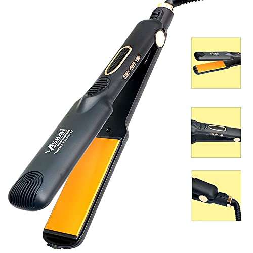 Asbah Professional D'zara Pro Hair Straightener with 3D Floating Plates | Rapid Heat Technology | One Year Warranty, Lifetime Repair & Services - Multicolor (Black) 3