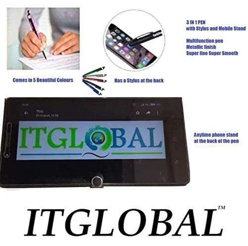 Canon PG 835 XL Ink Cartridge Twin - 2 Pcs Compatible with Pixma iP1188 Printers Bundle with ITGLOBAL ™ 3 in 1 Multi-Function Ballpoint Pen, Creative Mobile Phone Stand, Stylus Pen (Very Colors) 5