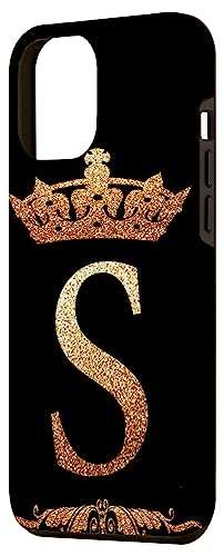 iPhone 12 Pro Max Crown Phone Case Initial S alphabet mobile cover Letter S Case 2