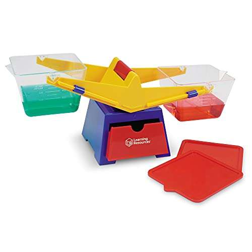 Learning Resources Primary Bucket Balance Teaching Scale - 1 Piece, Ages 3+, Math for Preschoolers, Classroom Balance Scale, Balance Scale for Kids, Science for Kids,Back to School Supplies 4