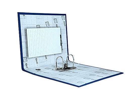 BindEx Office Lever Arch Clip Binder Box File Folder Index Cover Best for A4 Size Documents (Blue) - Style Pack of 4 4