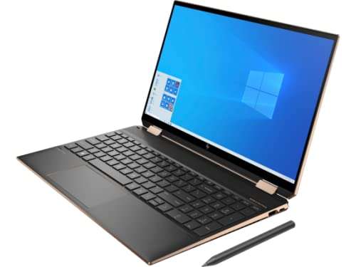 HP Spectre x360 Home & Business 2-in-1 Laptop (Intel i7-1165G7 4-Core, 16GB RAM, 1TB PCIe SSD, Intel Iris Xe, 15.6" Touch 4K Ultra HD (3840x2160), Active Pen, Fingerprint, Win 11 Home) with Hub 4