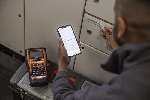 Brother PTE550W Handheld Industrial Label Printer with Wi-Fi and Auto-Cutter - Carry Case - 24mm Labels, Orange 6