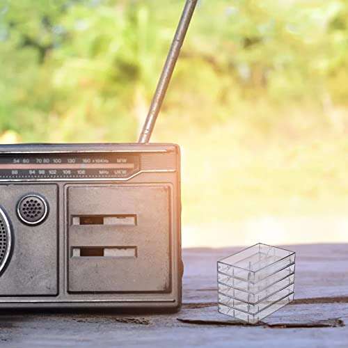 Fasmov 30 Pack Cassette Tape Cases, Clear Plastic Storage Cases, Perfect for Audio Cassette Tape Organization, 4.25" L x 2.75" W x 0.6" H 6
