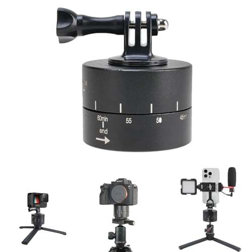 Fotga 360° 60 Minutes Rotating Tripod Time Lapse Stabilizer with Adapter 1/4" Screw for Action Camera GoPro DSLR SLR Camera Digital Camera Smartphone 2