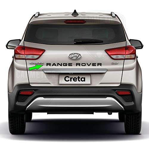 CarMetics Range Rover 3D Letters (3D Logo 3D Emblem Accessories) for Hyundai Eon i10 i20 Grand Xcent Verna Creta Santro Accent Venue - Black 1 Set 2