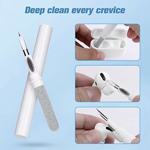 SELIDODO Bluetooth Earbuds Cleaning Tool 2 Pack, airpods pro Cleaning Kit, Headphone Cleaning Pen, Portable 3 in 1 Multi-Function, Cleaning Headphone Case Tools 2