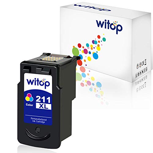 Witop Remanufactured Ink Cartridge Replacement for Canon CL-211XL 211 XL for PIXMA IP2700 IP2702 MP230 MP240 MP250 MP270 MP280 MP480 MP490 MP495 MP499 MX320 MX330 MX340 MX350 Printer