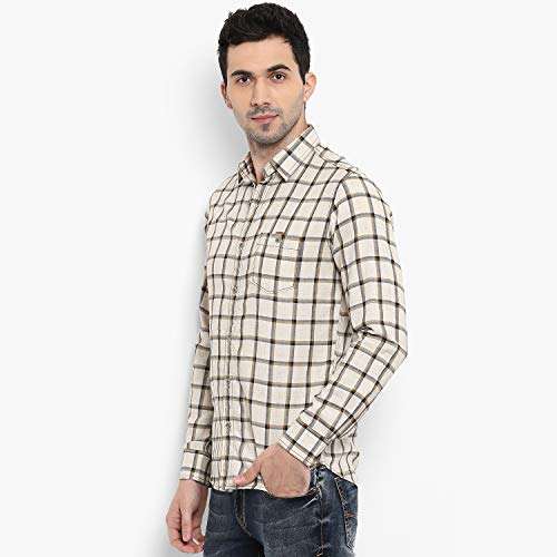 Mufti Men's Checkered Slim fit Casual Shirt (MFS-9573_Multicolour 2XL) 4