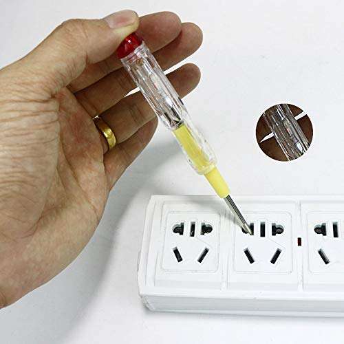 WSDMAVIS 2 Pcs Multifunction LED Electric Test Tester Pen 100-500V Screwdriver Voltage Detector Probe Tool for Household Electrician Circuit Test 2