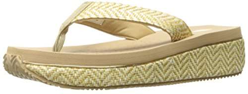 VOLATILE Women's Narrate Wedge Sandal, Natural, 9 B US