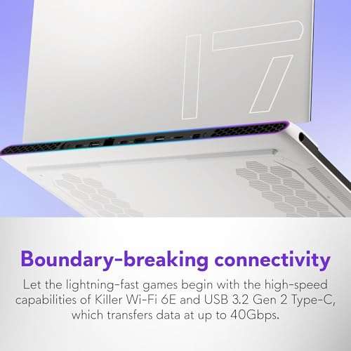 Alienware X17 R2 VR Ready Gaming Laptop - 17.3-inch FHD 360Hz 1ms Display, Core i7-12700H, 16GB RAM, 1TB SSD, NVIDIA GeForce RTX 3070Ti 8GB GDDR6, Bluetooth, Wi-Fi 6, USB-C, Windows 11 Home - White 5