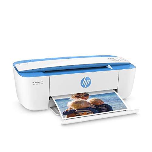 HP DeskJet 3755 All-in-One Wireless Printer - Instant Ink Ready, Mobile Printing, Best Printer for Home and Office, Scanner, Copy, Fax, Inkjet with Built-in Wifi, J9V90A - Blue Accent (Renewed) 3