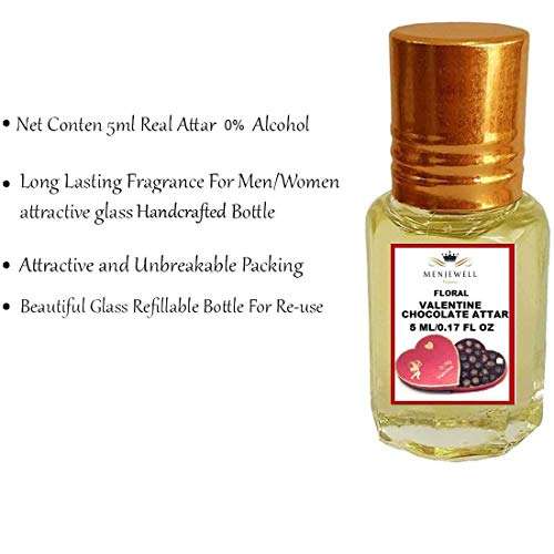 Menjewell Fragrances Floral Valentine Chocolate Attar For Men And Women, 5 Ml 2