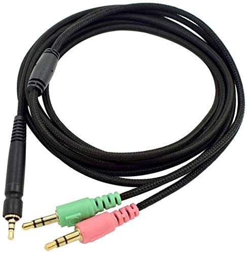 Detachable PC Audio Aux Cable Wire Cord for SENNHEISER Game ONE, Game Zero, PC 373D, GSP 350, GSP 500, GSP 600, GSP 670, G4ME ONE Zero Gaming Headphones Headset
