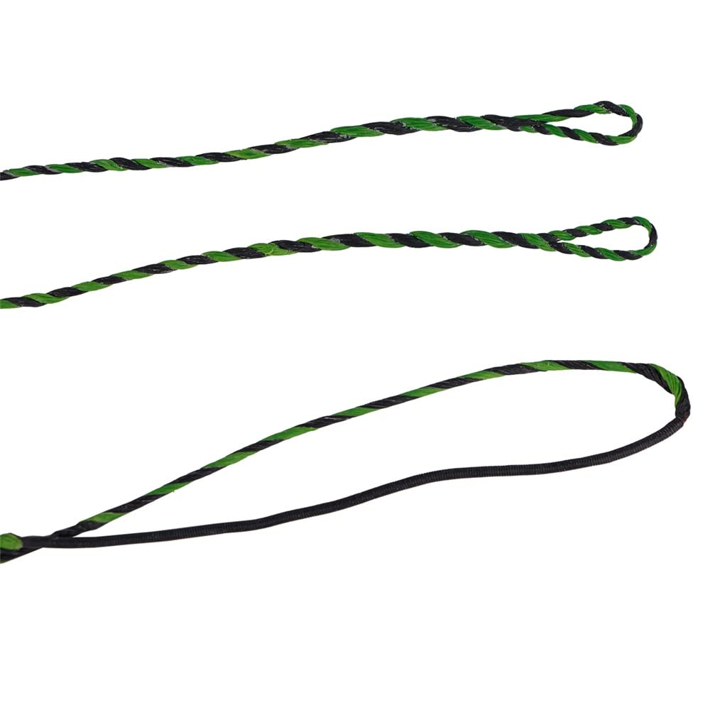 TOPARCHERY 53" Actual Length Mulcolor Flemish Fast Flight Plus Replacement Recurve Bowstring Bow String by Traditional Bow Archery Products (Black & Green) 3