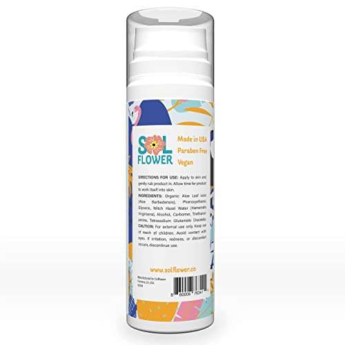 Solflower Hydrating After Sun Gel - For Dry & Sun-Damaged Skin - Aloe Vera & Vitamin E - Vegan, Paraben-Free - 5 Fl Oz 4