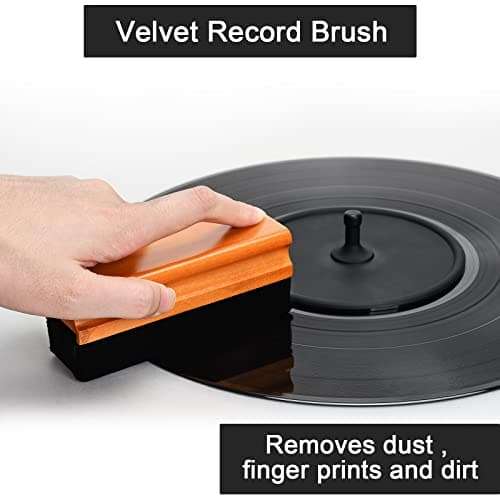 Vinyl Record Cleaner Kit - 5in1 Anti Static Carbon Fiber Vinyl Records Cleaning Brush - Duster &Turntable Stylus Cleaning Gel - Air Blower - Cleaning Cloth - Cleaning Liquid - Vinyl Record Cleaning Kit 2