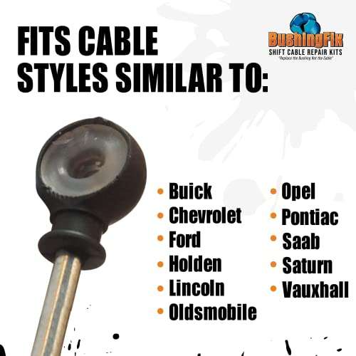BushingFix UP1Kit Transmission Shift Bushing Repair Kit, Fits Ford, Chevy, Buick and More, Automatic Transmission Shift Cable Replacement 5
