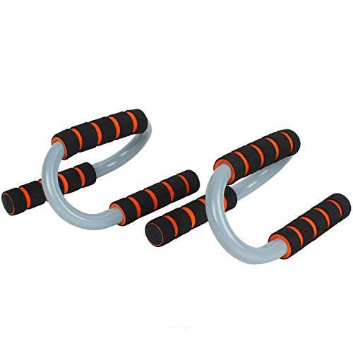 Strauss S Shape Push up Bar, Pair (Black/Orange) 1