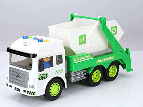 Garbage Truck Friction Powered Large Size Truck Toy with Sounds and Lights Recycling Truck for Boys 3 4 5 6 7 8 Years Old (Garbage Truck) 2