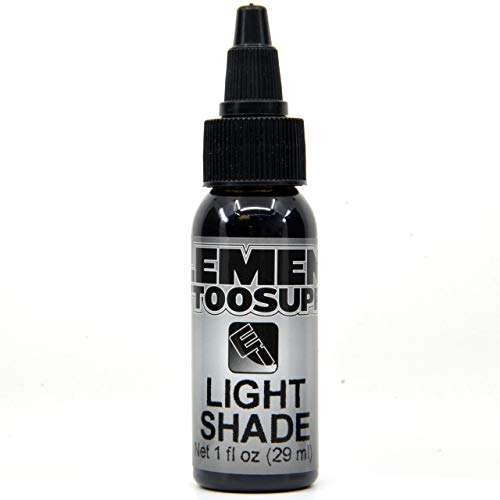 Element Tattoo Supply Shading 3 Stage Grey Wash Black White Tattoo Ink Light Medium Dark Shades (5) 1oz Bottles 3