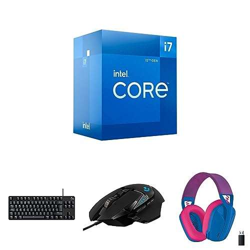 Intel Core i7 12700 12th Gen Generation Desktop PC Processor + Logitech G413 Tkl Se Wired Mechanical Gaming Keyboard + Logitech G502 Hero Wired Gaming Mouse + Logitech G435 Gaming Headphones