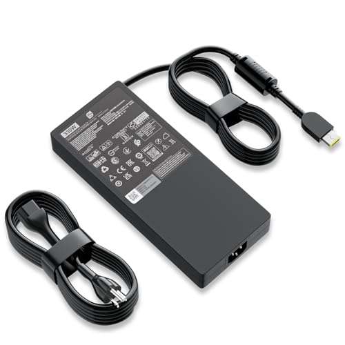 330W 20V 16.5A GaN Slim Gaming Laptop Charger Replacement for Lenovo Legion Pro 9 9i Gen 9 7 7i 5i 5 15 16 17 Yoga AIO 7 16IRX8 16IRX9 16IRX8H 16ARX8H RTX 4070 4080 4090 AC Adapter Power Supply Cord 1