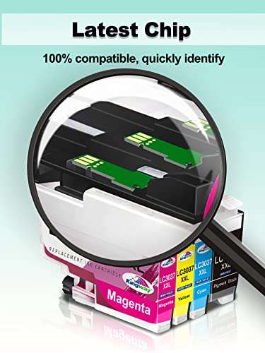 KINGWAY LC3037 Ink Cartridges, Replacement for Brother LC3037 LC3037XXL LC3039 Ink Work for Brother MFC-J5845DW MFC-J5845DWXL MFC-J5945DW MFC-J6545DW MFC-J6545DWXLPrinter 4 Pack(1BK, 1C, 1M, 1Y) 4