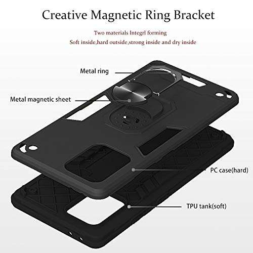 Minkuke for Samsung Galaxy A91 / S10 Lite Case (2020) Hard Armor with Stand 2 in 1 Mixed Protection Fashion Phone Cases (Black) 2