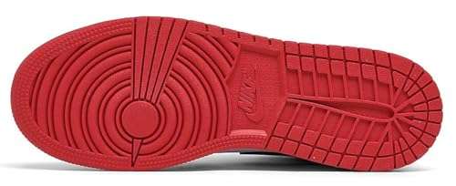 Big Kid's Jordan 1 Mid White/Gym Red-Black (DQ8423 106) - 7 5