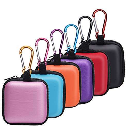 SUNMNS 6 Pieces Headphone Case Earphone Storage Bags Compatible with Earbuds, Sport Headphone 1