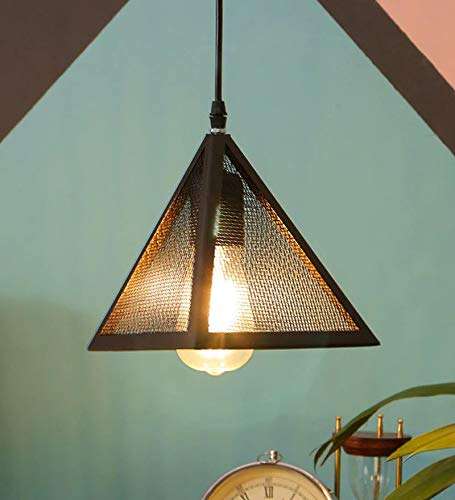 Genree Hang123 Metal Hanging Ceiling Pendant Light (Black, Standard Size) 1