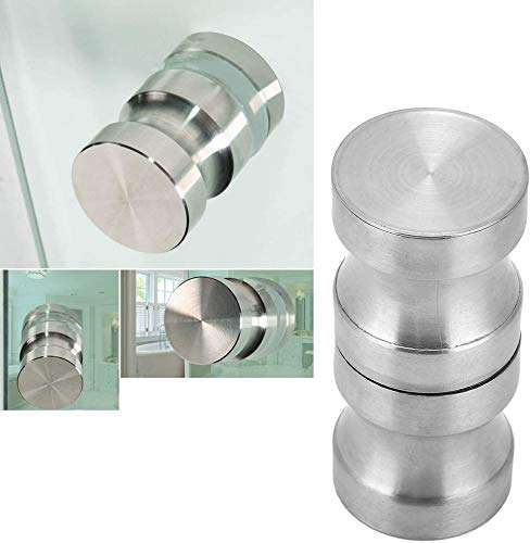 XHUENG Durable Door Handle, Door Knob, 4 Sets Practical Easy Installation 304 Stainless Steel Glass Doors Sliding Doors 6