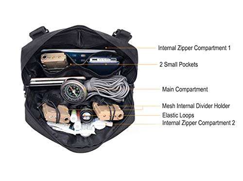abcGoodefg Tactical Molle Radio Chest Harness Holder Holster Vest Front Pouch Outdoor Bag Pack (TAN) 2