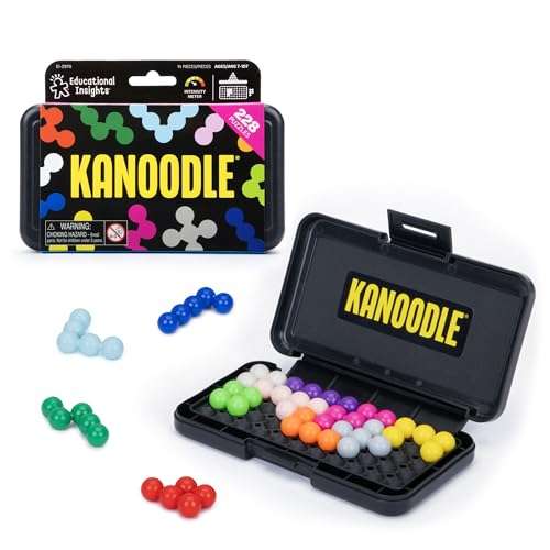 Educational Insights Kanoodle - Original 3D Brain Teaser Puzzle, Single Player Mind Challenge Toys, Handheld Travel Games, Challenging Logic Puzzles and Gifts for Kids, Teens & Adults Ages 7+ 1
