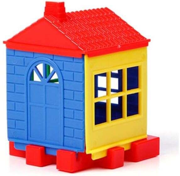 DIY Jumbo Size House Building Block Toy for Kids with Trees and Window 5
