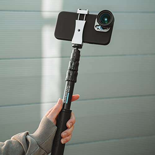 SANDMARC Pole for iPhone: 10-25" Waterproof Extension Selfie Stick for iPhone 16/15/14/13/12/11 Pro/Max, SE, XS, XR, X, 8 & 7 2