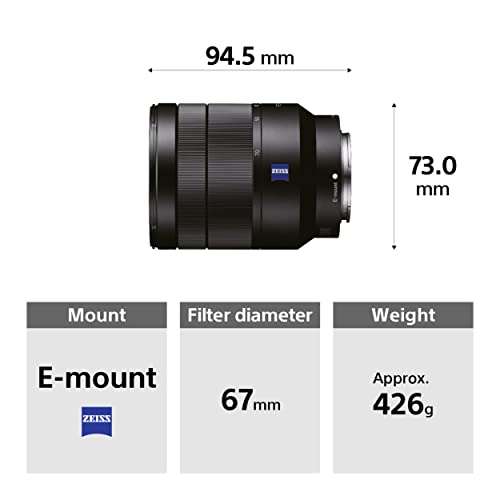 Sony SEL2470Z E Mount - Full Frame Vario Tx 24-70mm F4.0 Zeiss Zoom Lens (Black) 5