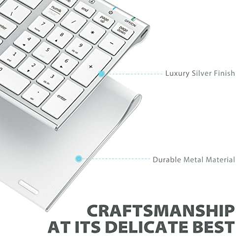 iClever GK03 Wireless Keyboard and Mouse Combo - 2.4G Portable Wireless Keyboard Mouse, Rechargeable Ergonomic Design Full Size Slim Thin Stable Connection Keyboard for Windows 7/8/10, Mac OS 5