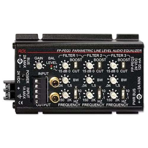 Radio Design Labs RDL FP-PEQ3 3 Band Parametric Equalizer - Terminal Blocks - RCA Jacks