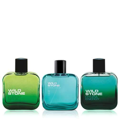 Wild Stone Edge, Hydra Energy and Forest Spice Perfume for men,100 ml each(Pack of 3)