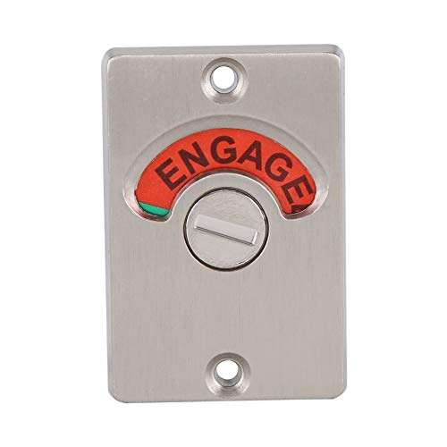 Indicator Bolt, Indicator Privacy Bolt Door Lock Vacant Engaged + Screws Bathroom Toilet (Polished Chrome) 1