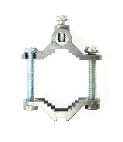 THE CIMPLE CO 1 Inch, 1 Pack - Electrical Grounding Rod Clamp - Direct Burial - Galvanized Steel - for Pipe, Antenna 5
