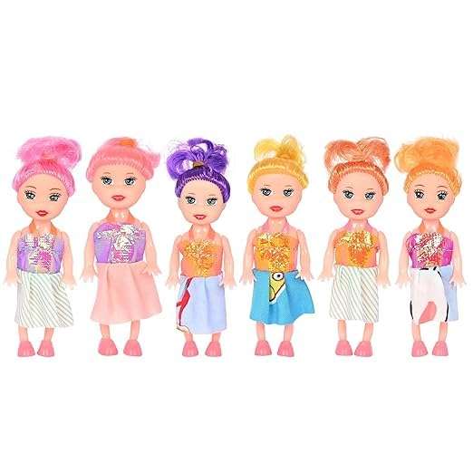AKTOON TOYS (Combo Pack) Interlocking Plastic Bullet Blocks Creative, Educational Building Blocks & 6 Sisters Doll with Beautyful Hair & Movable Body Parts Doll Set - Multicolor 5