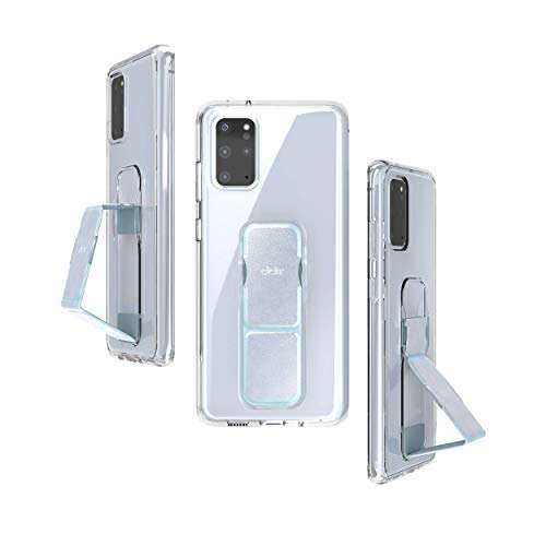 CLCKR Compatible with Samsung Galaxy S20+ Case with Kickstand, Phone Grip and Expanding Stand, Cell Phone Cover with Phone Grip Holder, Holographic 1