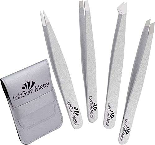 Best Eyebrow Tweezers Set For Eyebrows Ingrown Hair Fine Brow Men Pointed Tick Removal Splinter Wig Plucking Facial Sharp Thin Precision Steel Stainless Professional Tweezer Sets Women Glitter Color 1